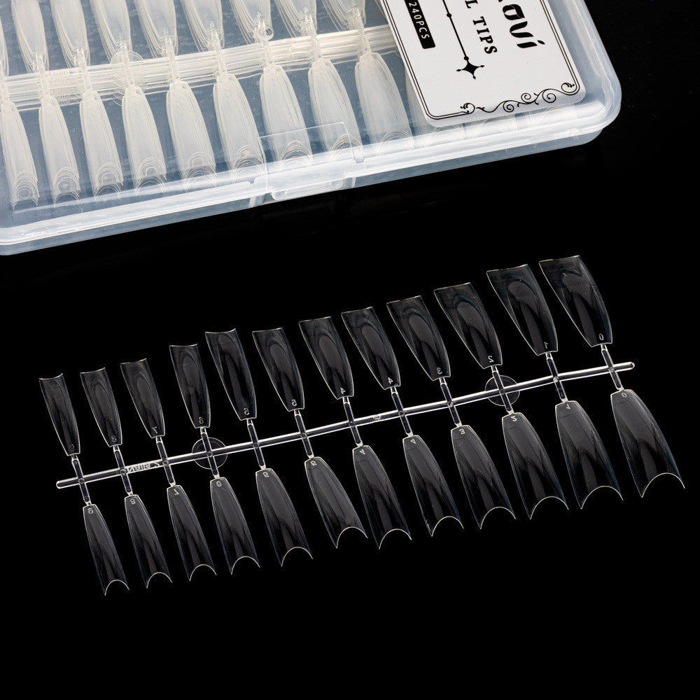 Capsules ongles ballerine transparentes sans encoche – Boîte de 240