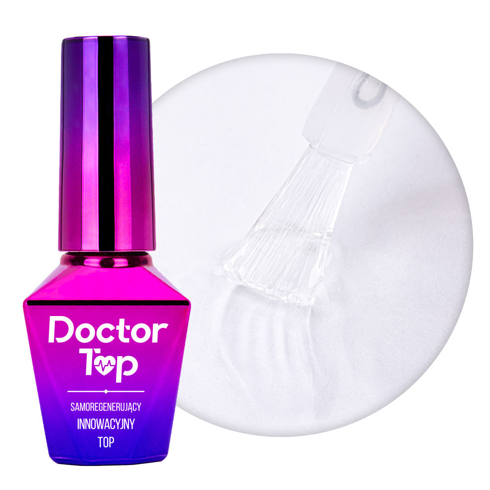 Top Coat Auto-Régénérant Doctor Top – Brillance & Micro-Rayures Atténuées – Sans HEMA/Di-HEMA – 10 g
