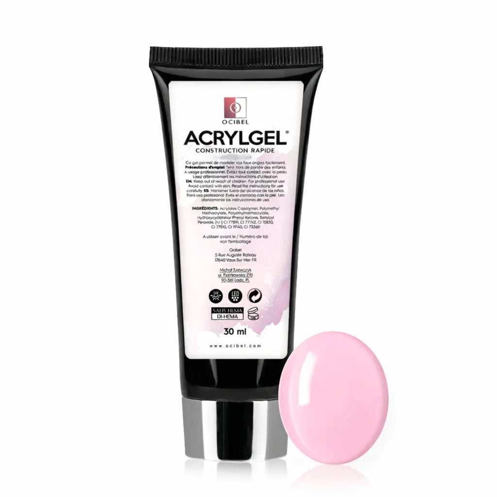 ✨ AcrylGel UV/LED 30g – Sans HEMA / DI-HEMA | Résultat Pro & Tenue Parfaite - Rosie OCIBEL