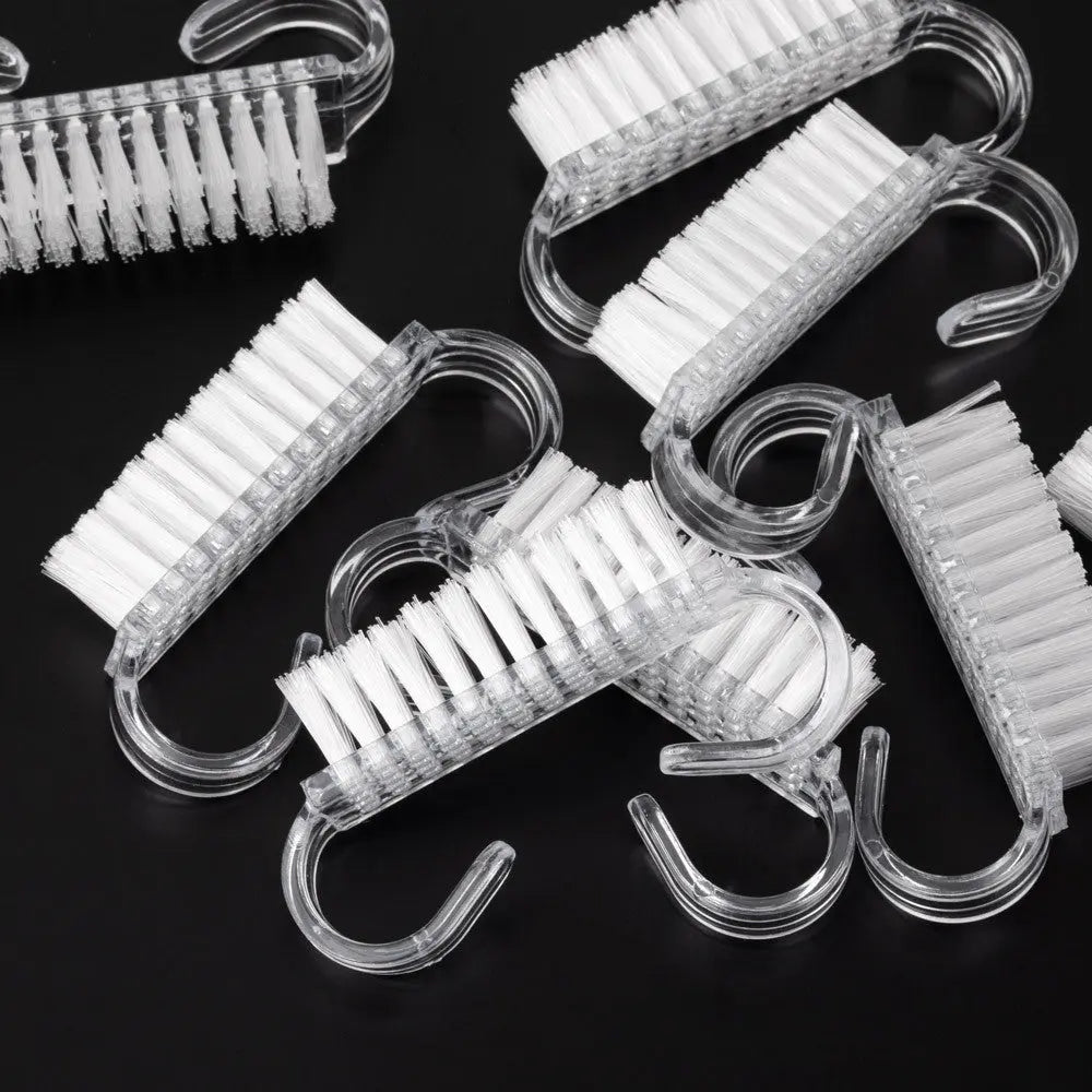 Brosse Dépoussiérante Ongles Plastique Blanc Transparent – Précision Manucure – Lot de 10 OCIBEL