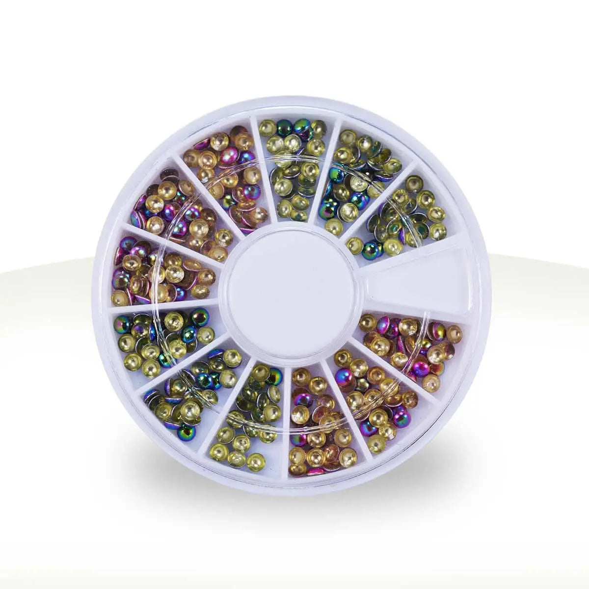 Carrousel Déco Métal Rond Rose et Bleu Nail Art OCIBEL