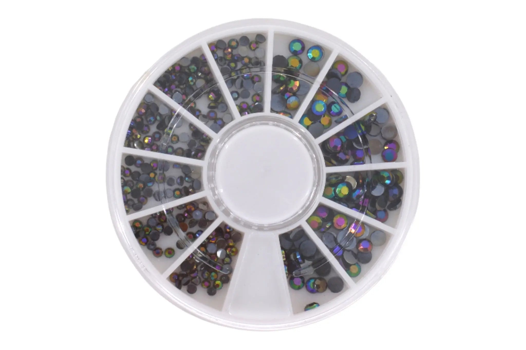 Carrousel Nail Art Strass Noir Multi Taille Reflet multicouleur OCIBEL