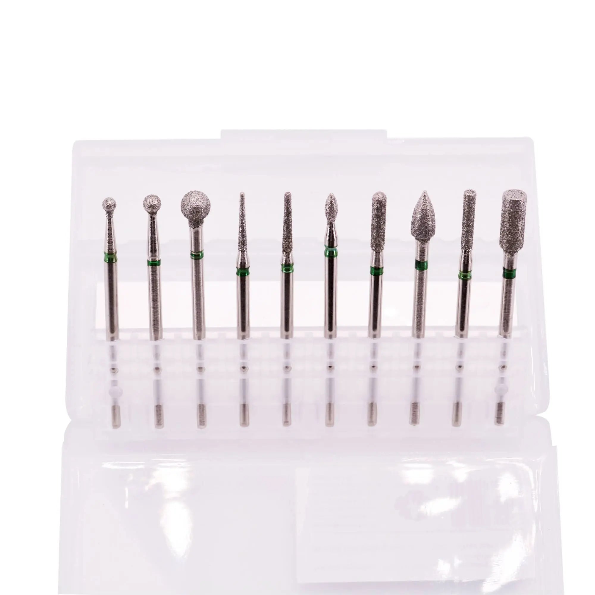 Coffret 10 Embouts de ponceuse Vert pour Manucure Russe OCIBEL