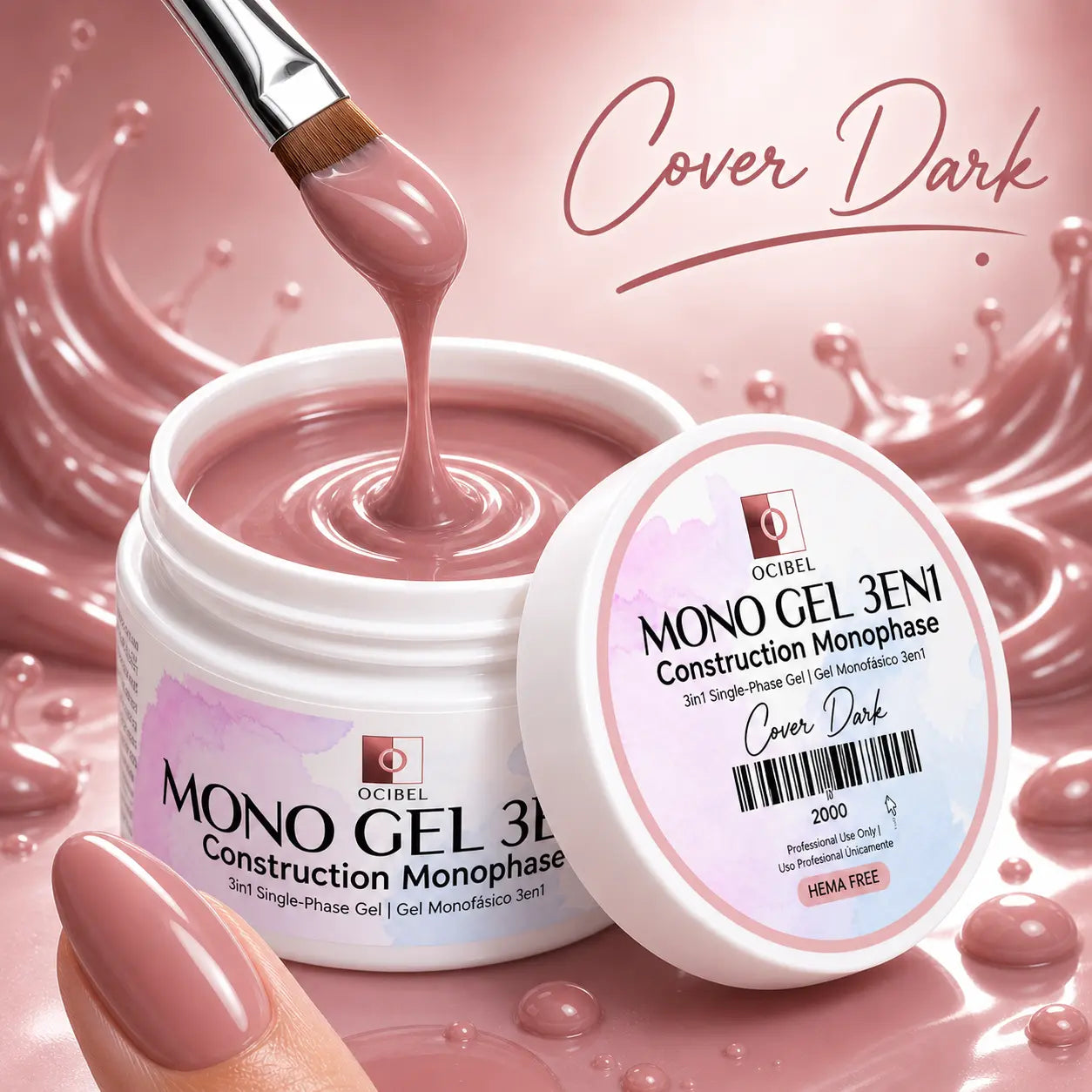 Gel de Construction Monophase 3en1 50g - Cover Dark