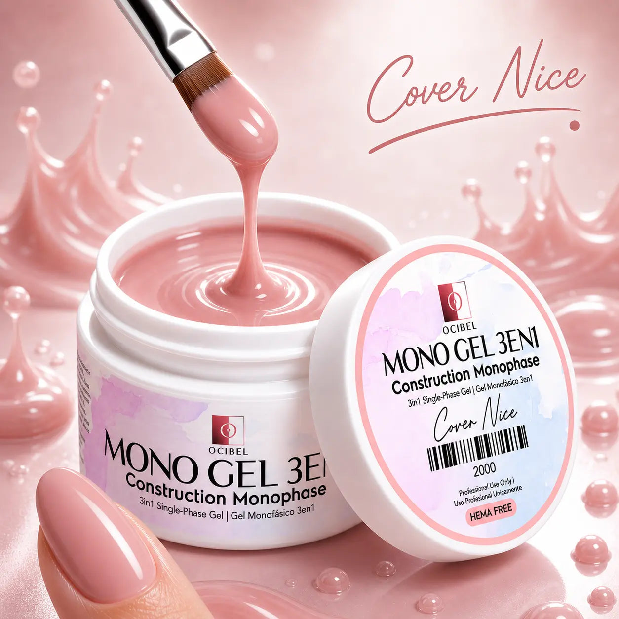 Gel de Construction Monophase 3en1 50g - Cover Nice