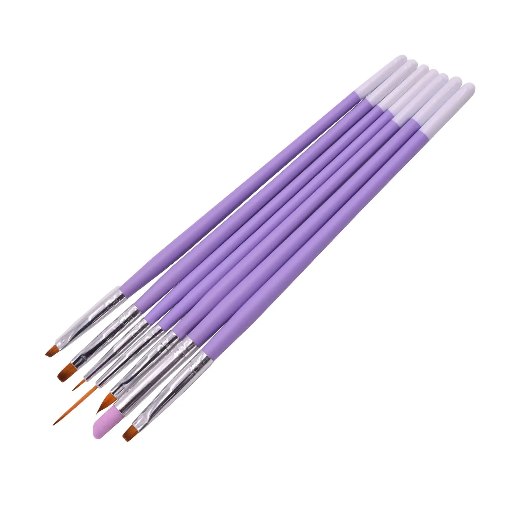 Lot 7 Pinceaux 2 Droit, Biseau, 2 Liners, langue de chat, Ponçage OCIBEL