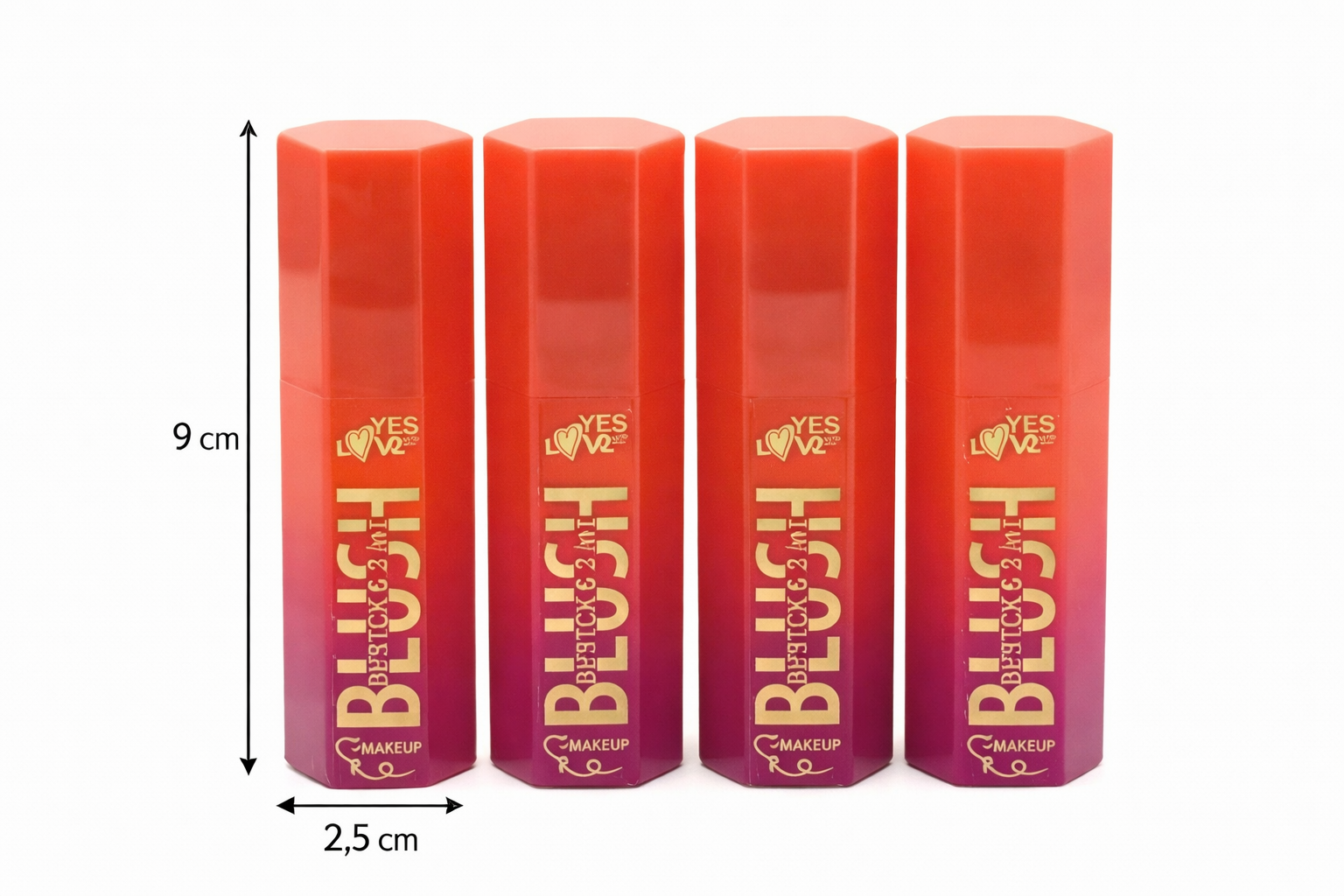 Lot de 4 Lipstick Blush Lèvres et Pommettes pH Réactif – Baume Teinté Hydratant Effet Personnalisé Texture Crémeuse Multi-Usage Teint et Lèvres OCIBEL