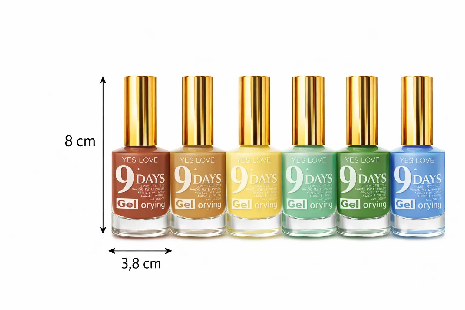 Lot de 6 Vernis à Ongles 13 ml – Tenue Jusqu’à 9 Jours, Séchage Rapide, Finition Brillante Professionnelle, Couleurs Tendance Naturelles