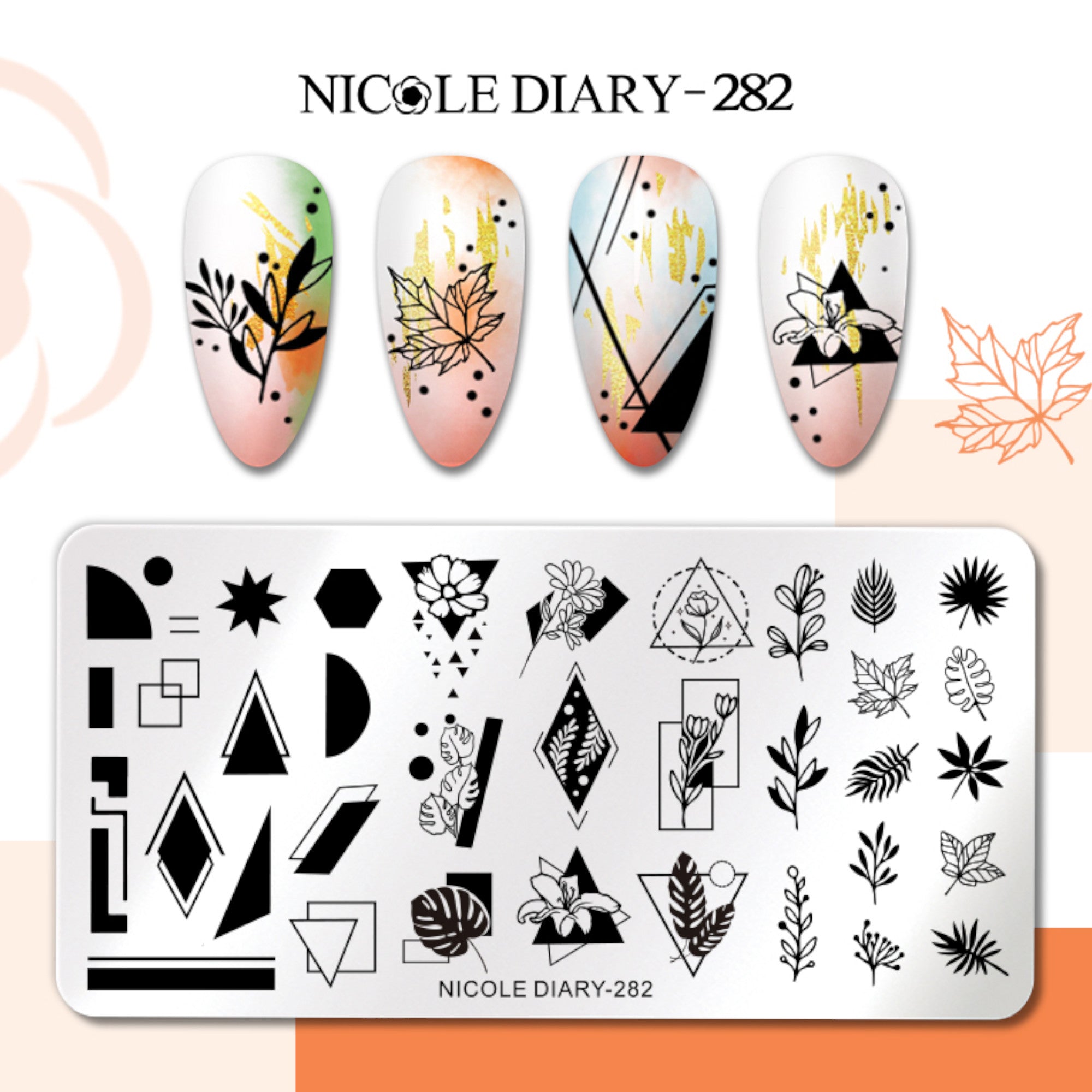 Plaque de Stamping pour Ongles Thème : Motif OCIBEL