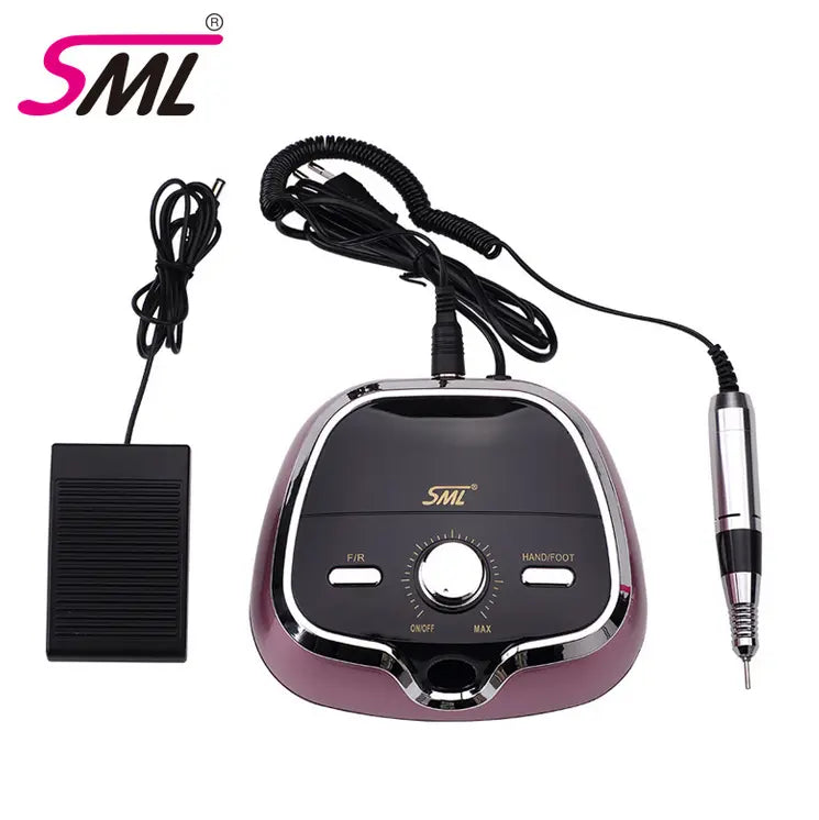 Ponceuse Haute Qualité SML M3 65W 35000T/M avec Mandrin et pédale + 6 Embouts - Rose Gold OCIBEL