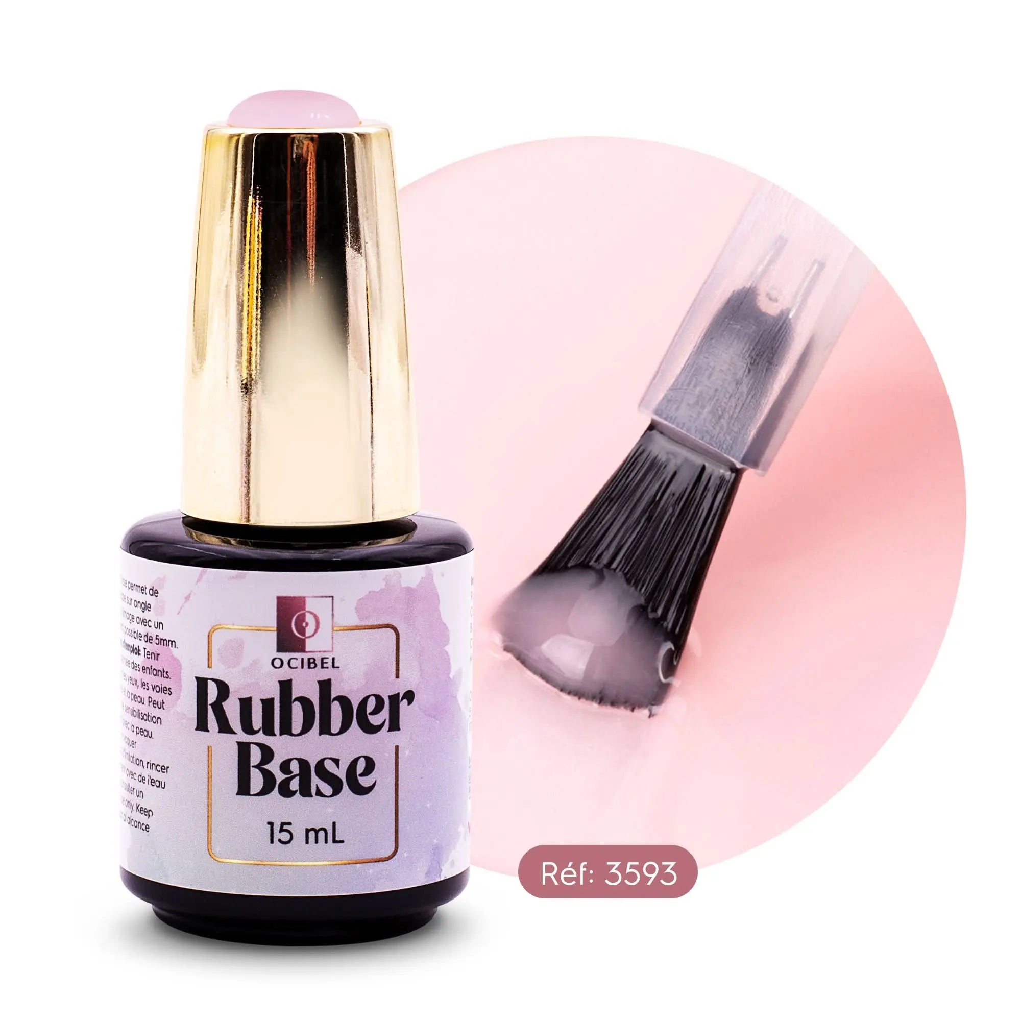 Rubber Base - Gummy Base UV / LED Nude 02 Sans HEMA / DI-HEMA - 15 ml OCIBEL