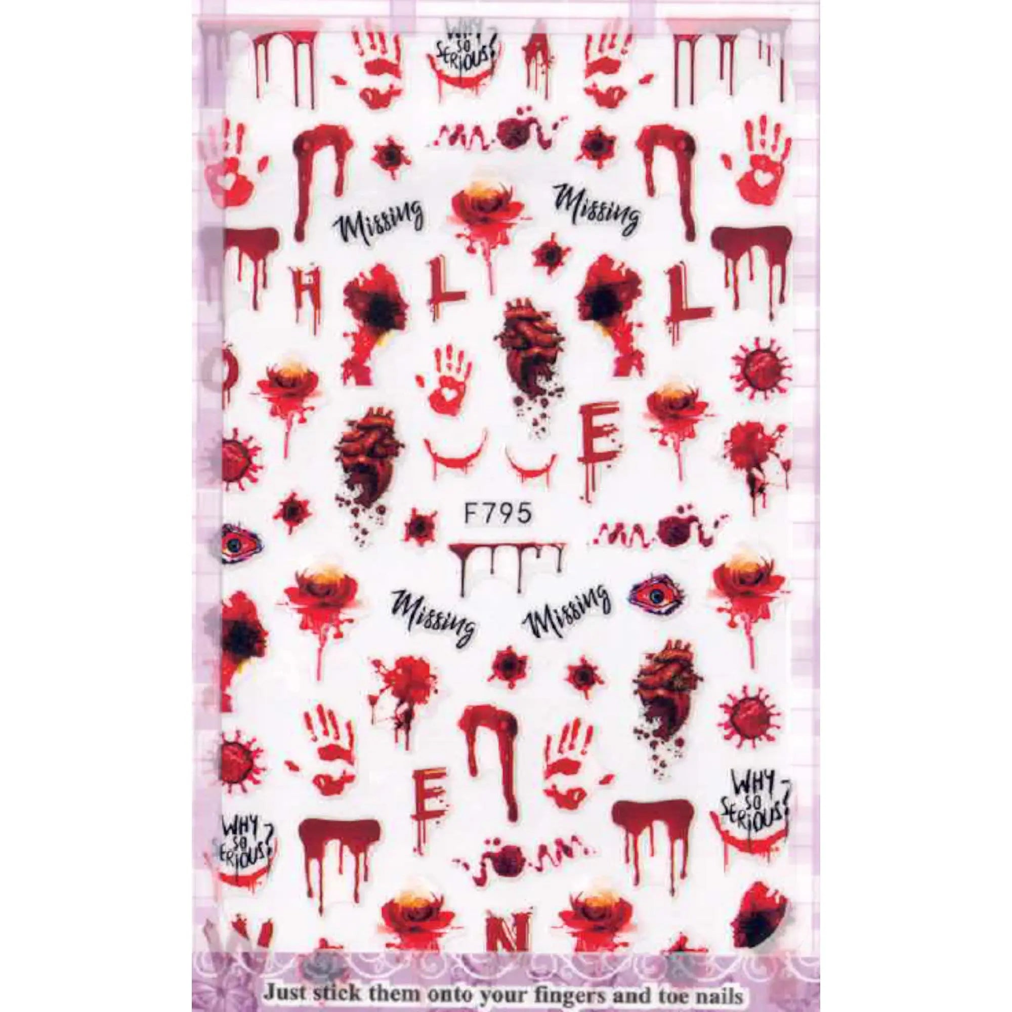 Stickers Halloween – Planches Effrayantes pour Nail Art 7 OCIBEL
