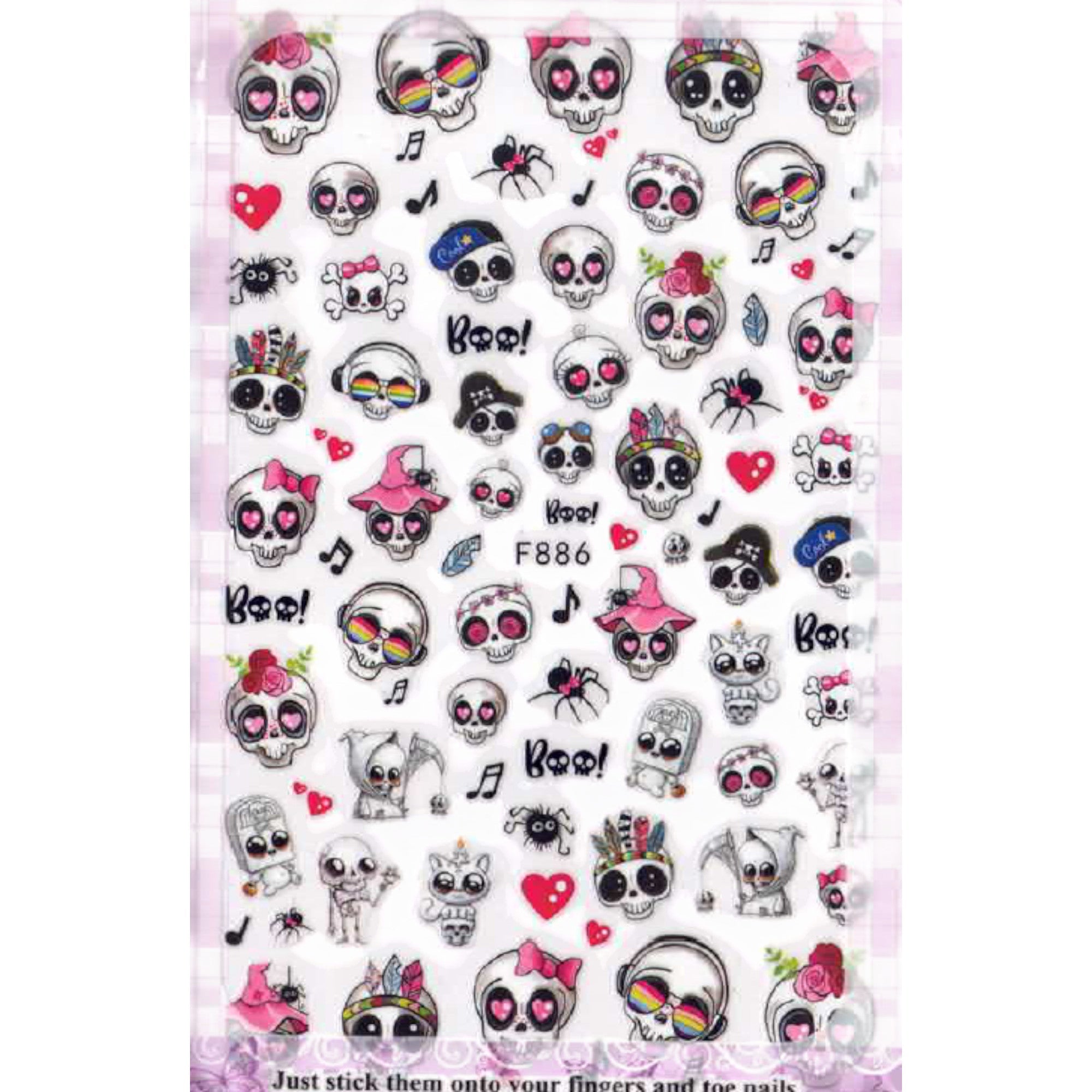 Stickers Halloween – Planches Effrayantes pour Nail Art 8 OCIBEL