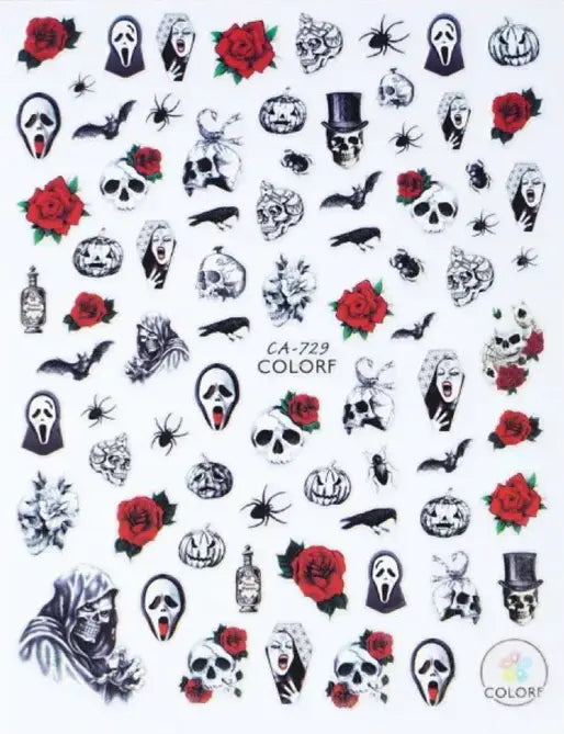 Stickers Halloween – Planches Effrayantes pour Nail Art OCIBEL