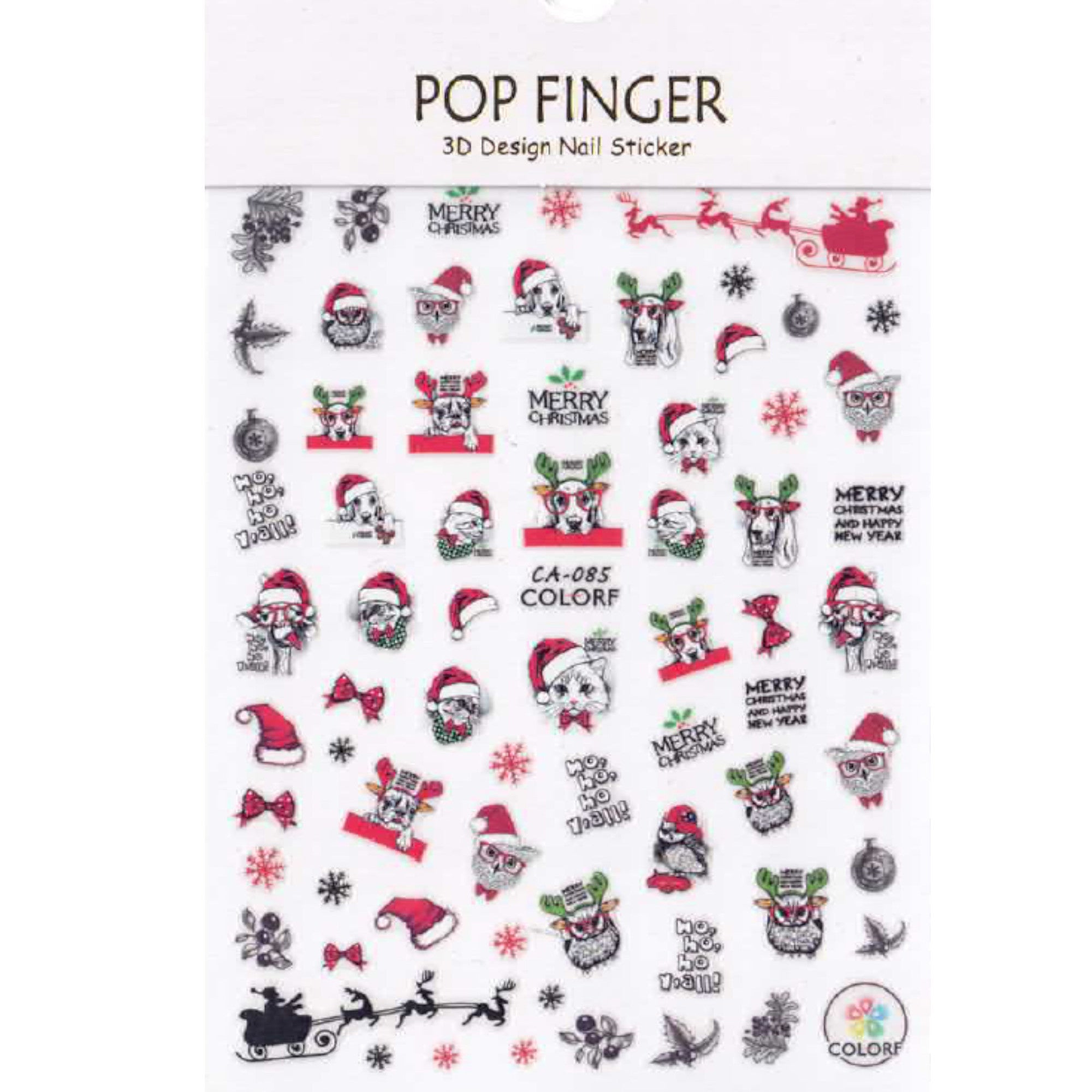 Stickers Noël – Planches Festives pour Nail Art 10 OCIBEL