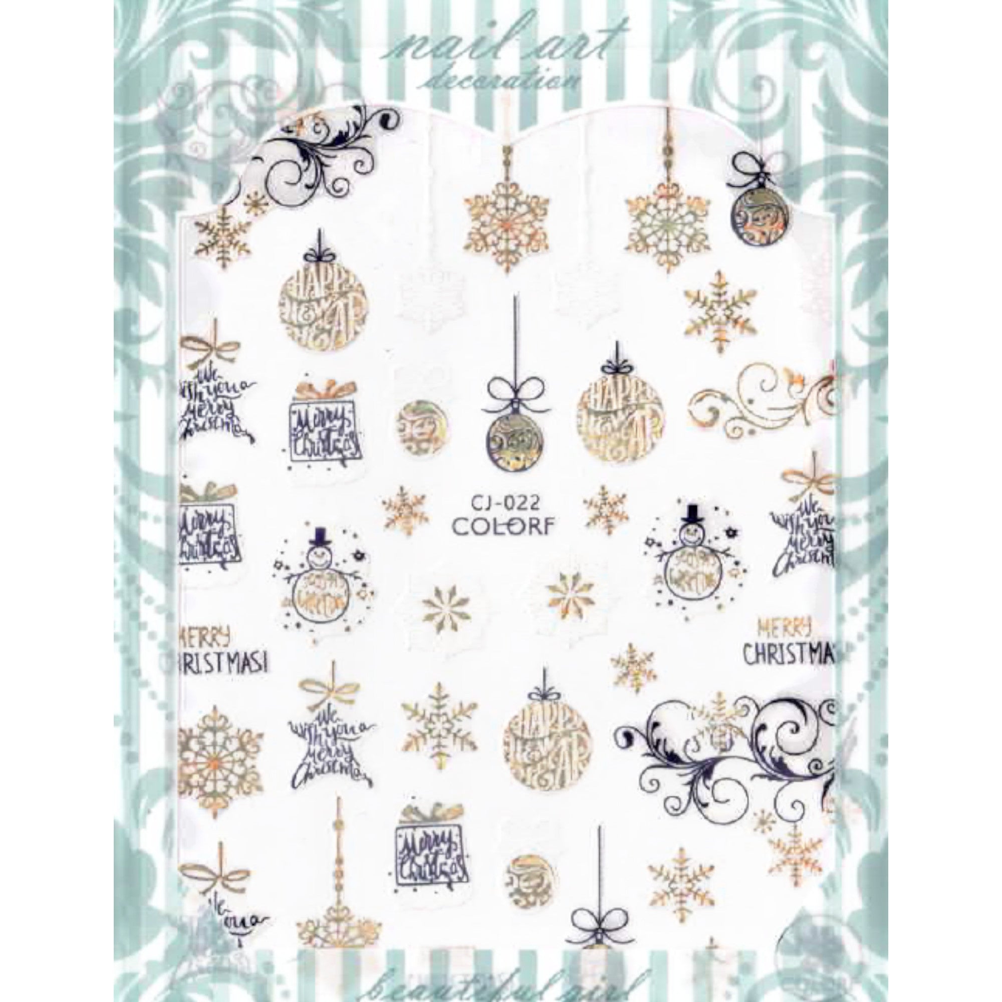 Stickers Noël – Planches Festives pour Nail Art 8 OCIBEL