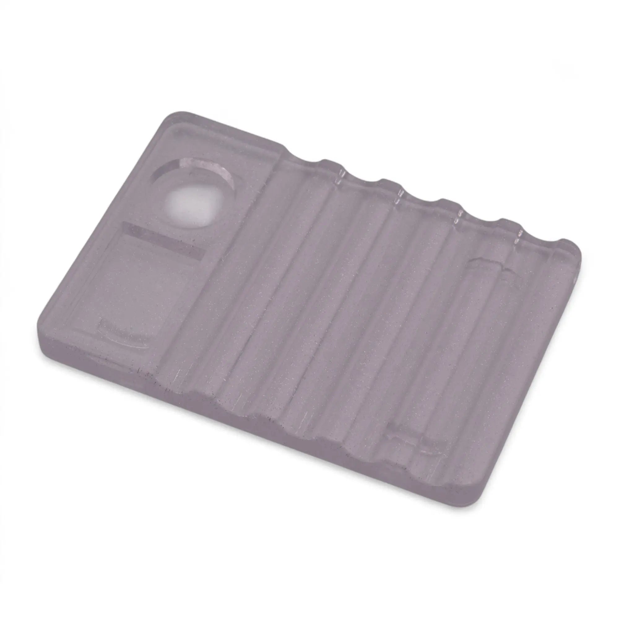 Support Porte Pinceaux en Plastique Transparent Pailleté OCIBEL