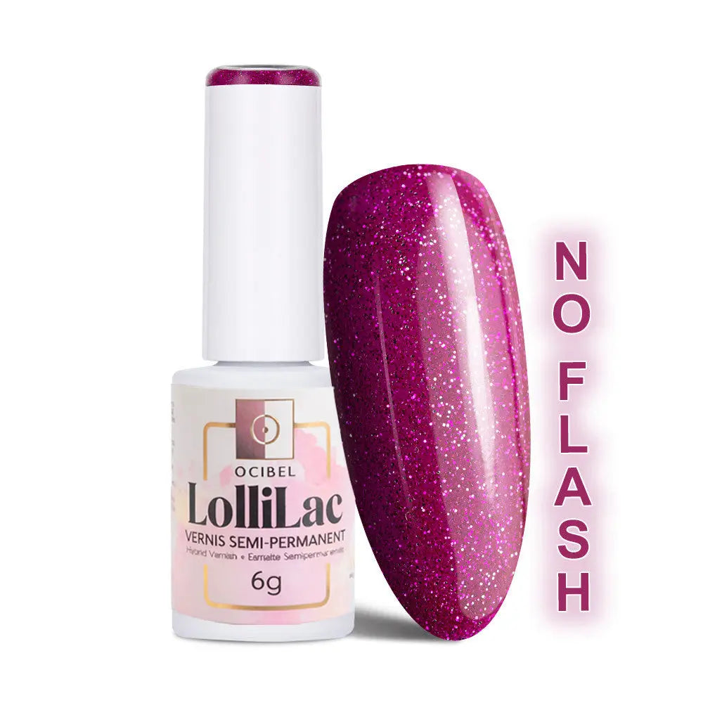 Vernis Semi Permanent UV / LED - Flash Glitter Purple 6g OCIBEL