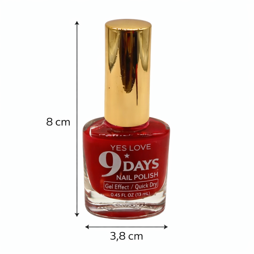 Vernis à Ongles Rouge Intense 13ml – Couleur Ultra Pigmentée, Brillance Longue Tenue & Séchage Rapide OCIBEL