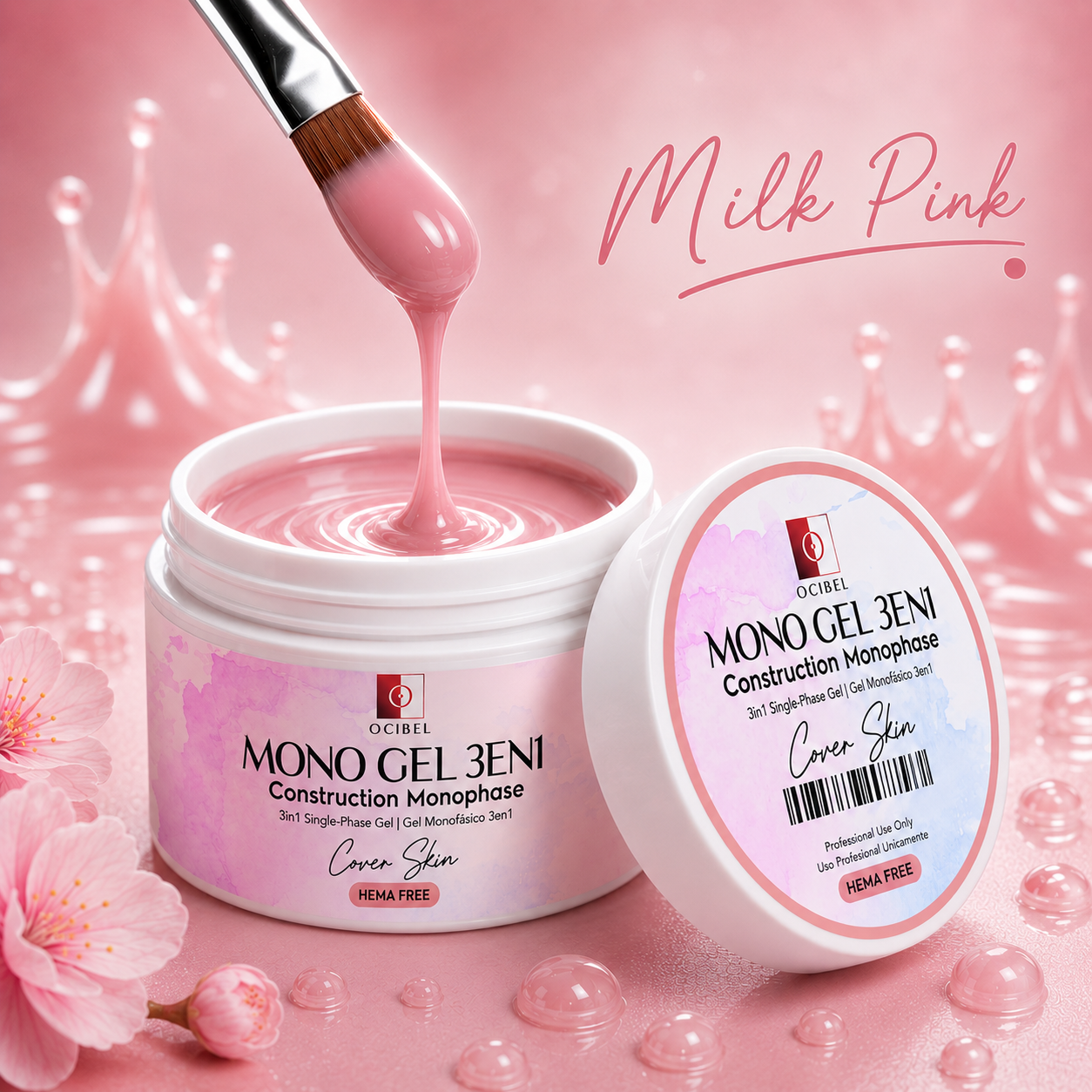 Gel de Construction Monophase 3en1 50g - Milk Pink