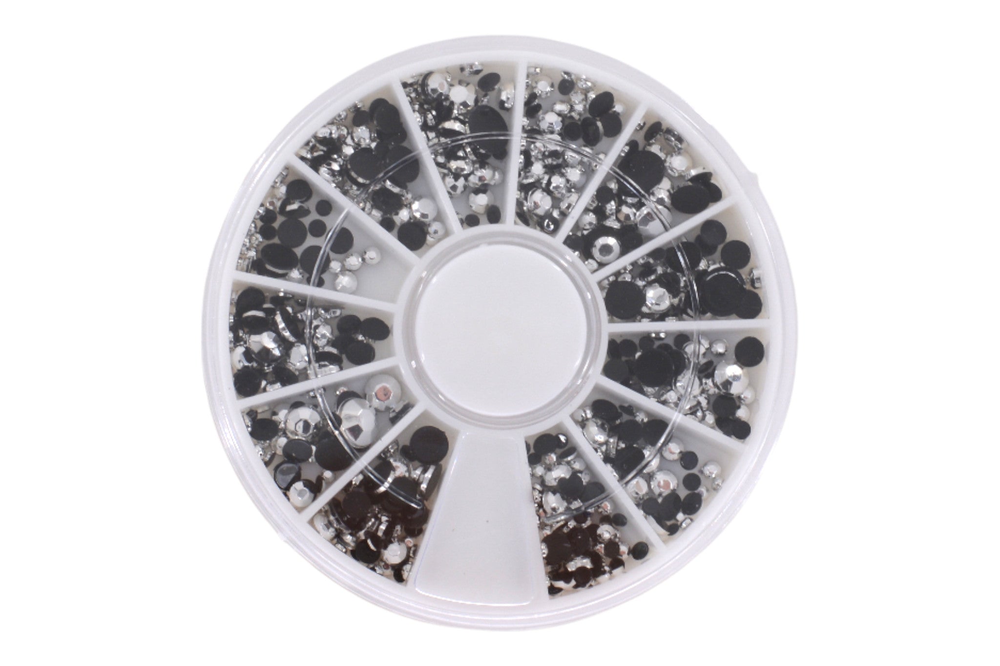 Carrousel Nail Art Strass Argent Noir Multi Taille OCIBEL