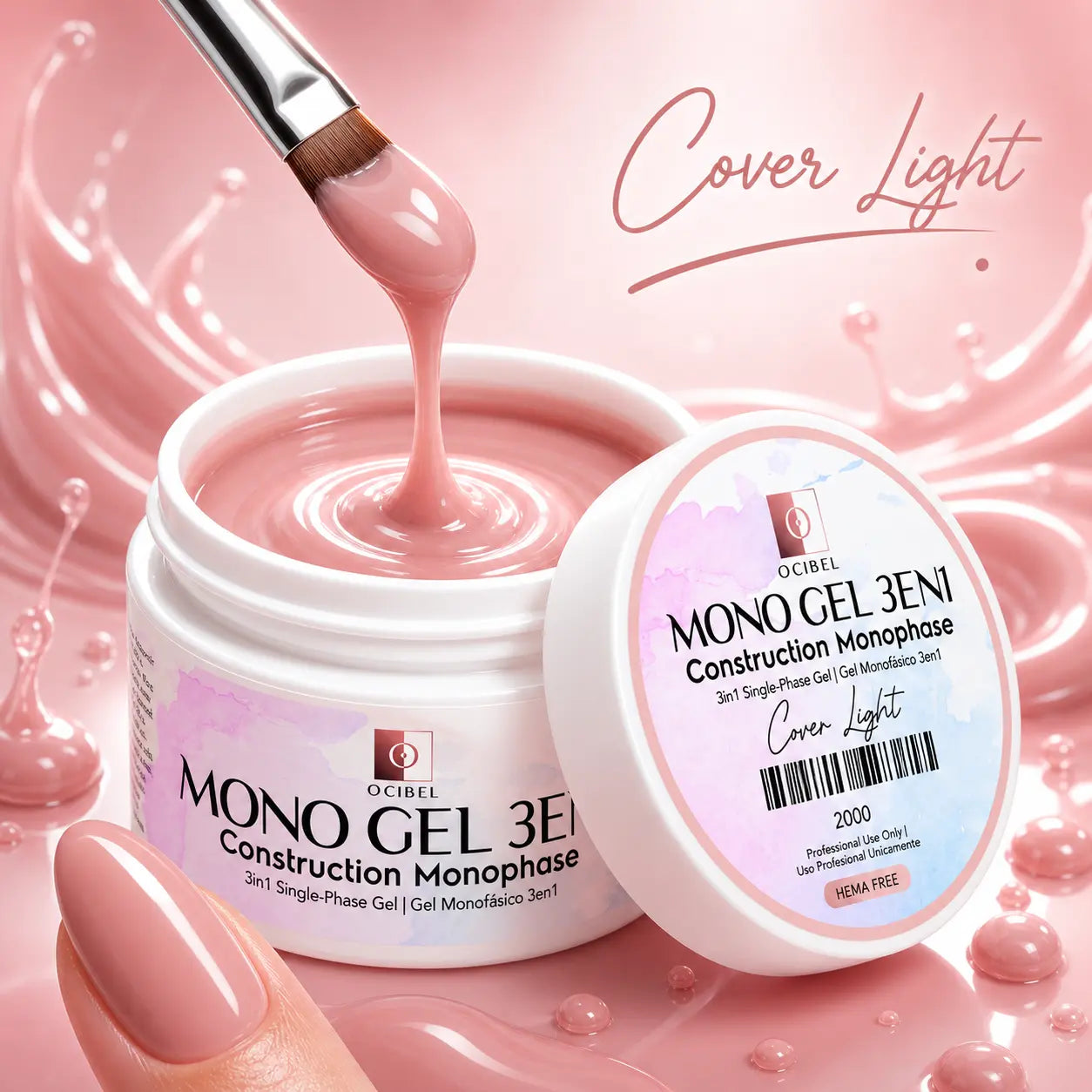 Gel de Construction Monophase 3en1 50g - Cover Light
