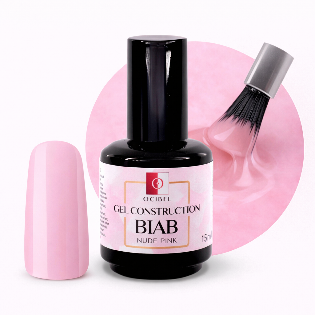 Gel de Construction BIAB (Builder in a Bottle) – Auto-nivelante – Nude Pink - 15 ml OCIBEL