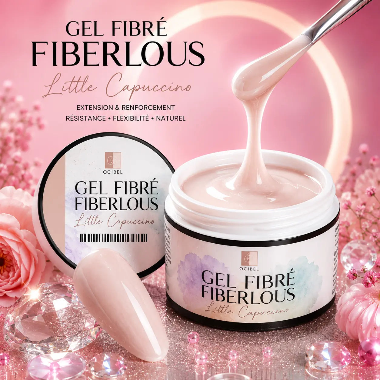 Gel de Construction Fibré Fiberlous 50g – Sans HEMA – Little Cappuccino