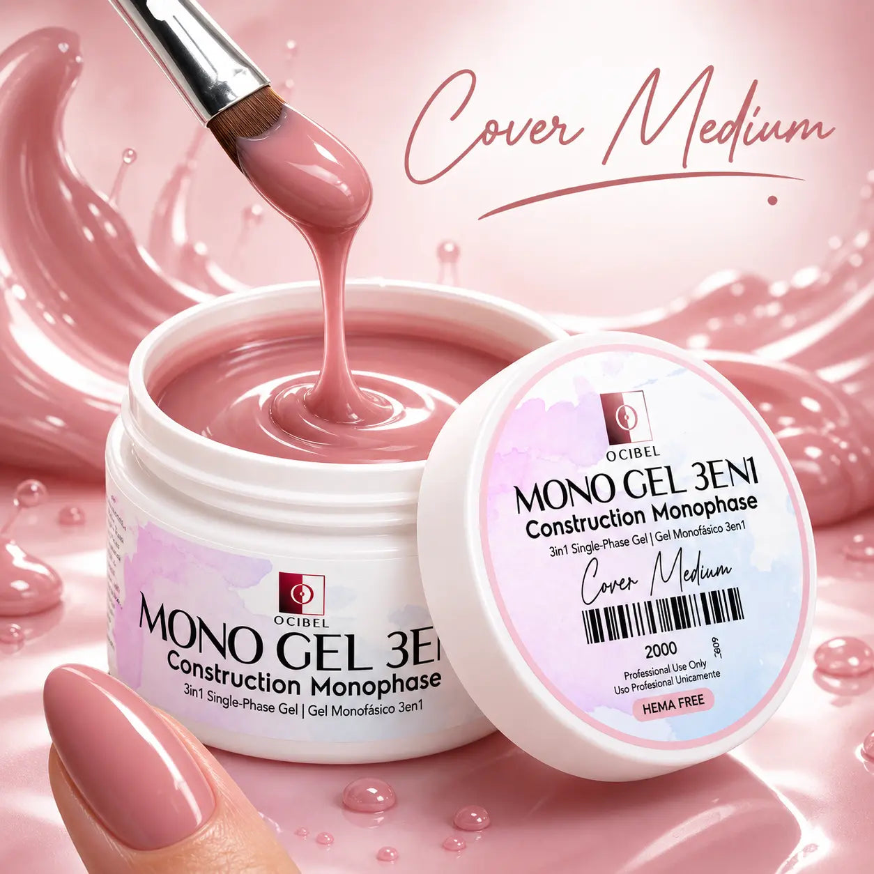 Gel de Construction Monophase 3en1 50g - Cover Medium