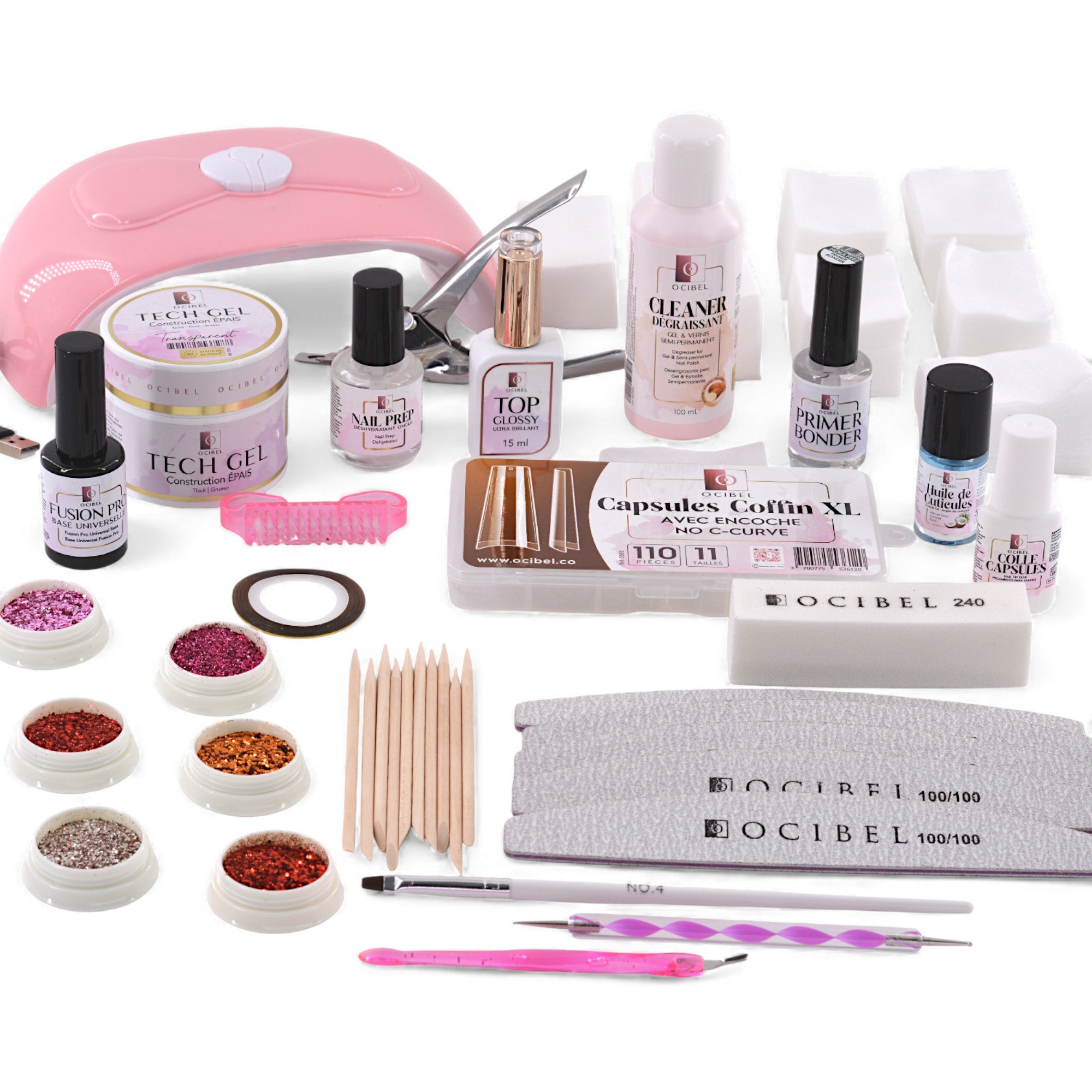Kit Ongles Complet L’Essentiel Tech Gel OCIBEL – Pose Gel Professionnelle OCIBEL