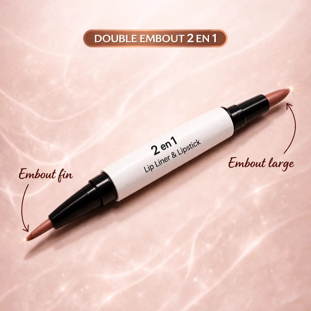 Lot 6 Lip Liner & Lipstick 2 en 1 Double Embout – Crayon Contour Lèvres & Rouge à Lèvres Mat Haute Pigmentation Nude à Marron OCIBEL