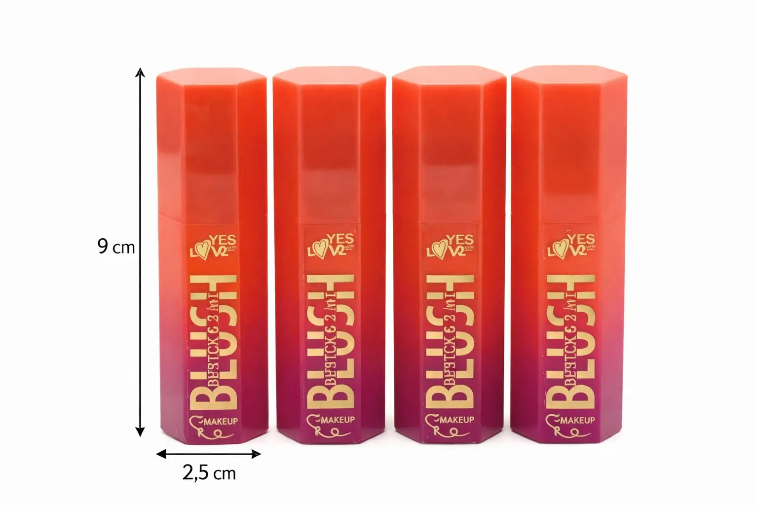 Lot de 4 Lipstick Blush Lèvres et Pommettes pH Réactif – Baume Teinté Hydratant Effet Personnalisé Texture Crémeuse Multi-Usage Teint et Lèvres OCIBEL