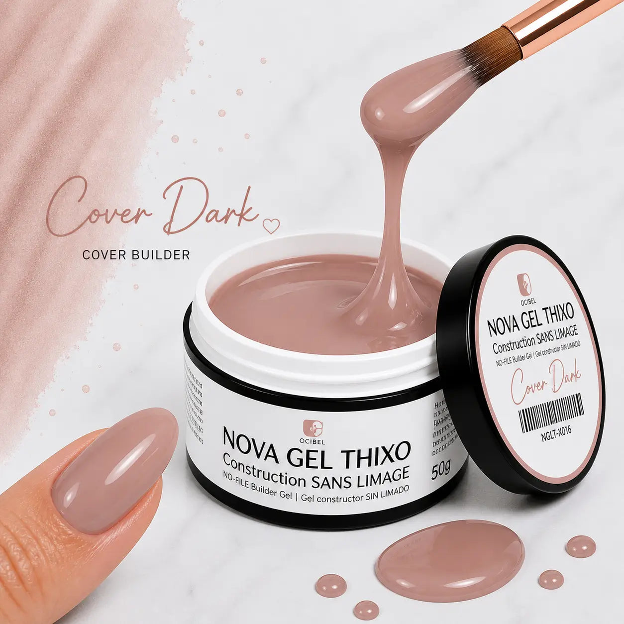 Gel de Construction Sans Limage NOVA GEL THIXO 50g – Cover Dark