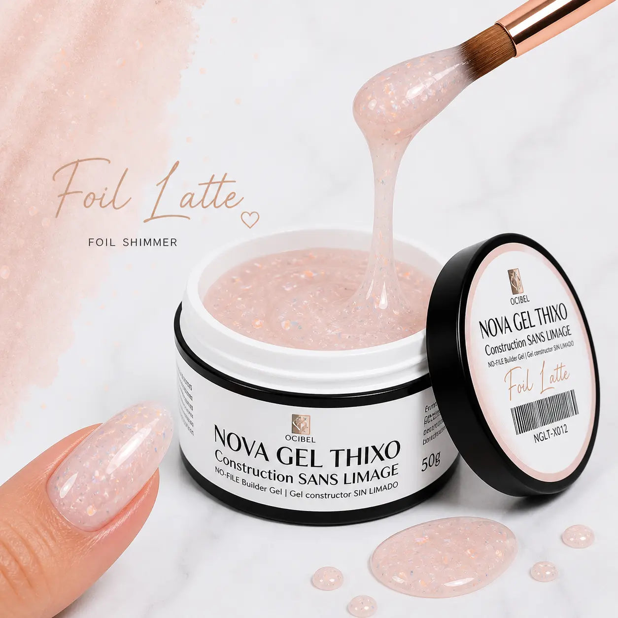 Gel de Construction Sans Limage NOVA GEL THIXO 50g – Foil Latte