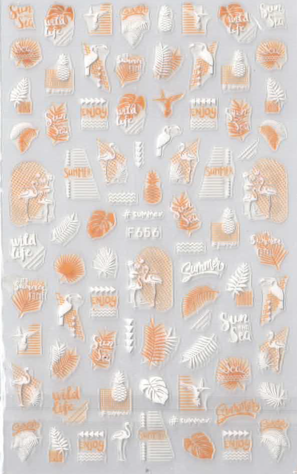 Planche Stickers Autocollant Flamant Rose OCIBEL