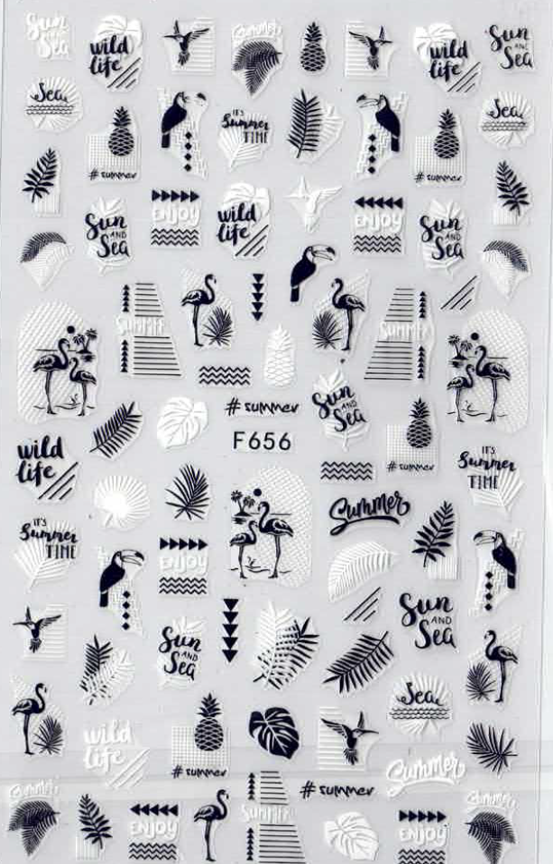 Planche Stickers Autocollant Flamant Rose OCIBEL