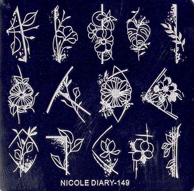 Plaque de Stamping pour Ongles Thème : Fleur OCIBEL