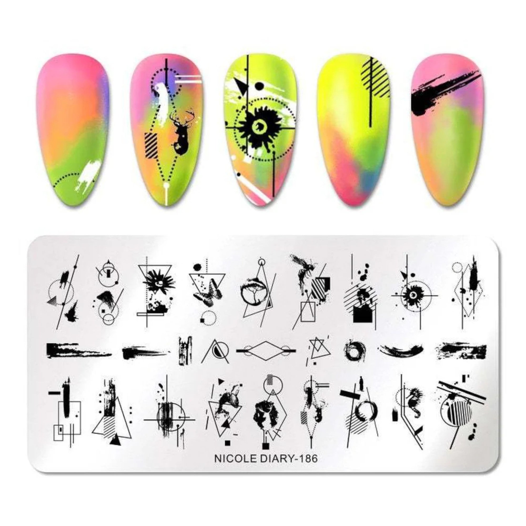 Plaque de Stamping pour Ongles Thème : Motif OCIBEL