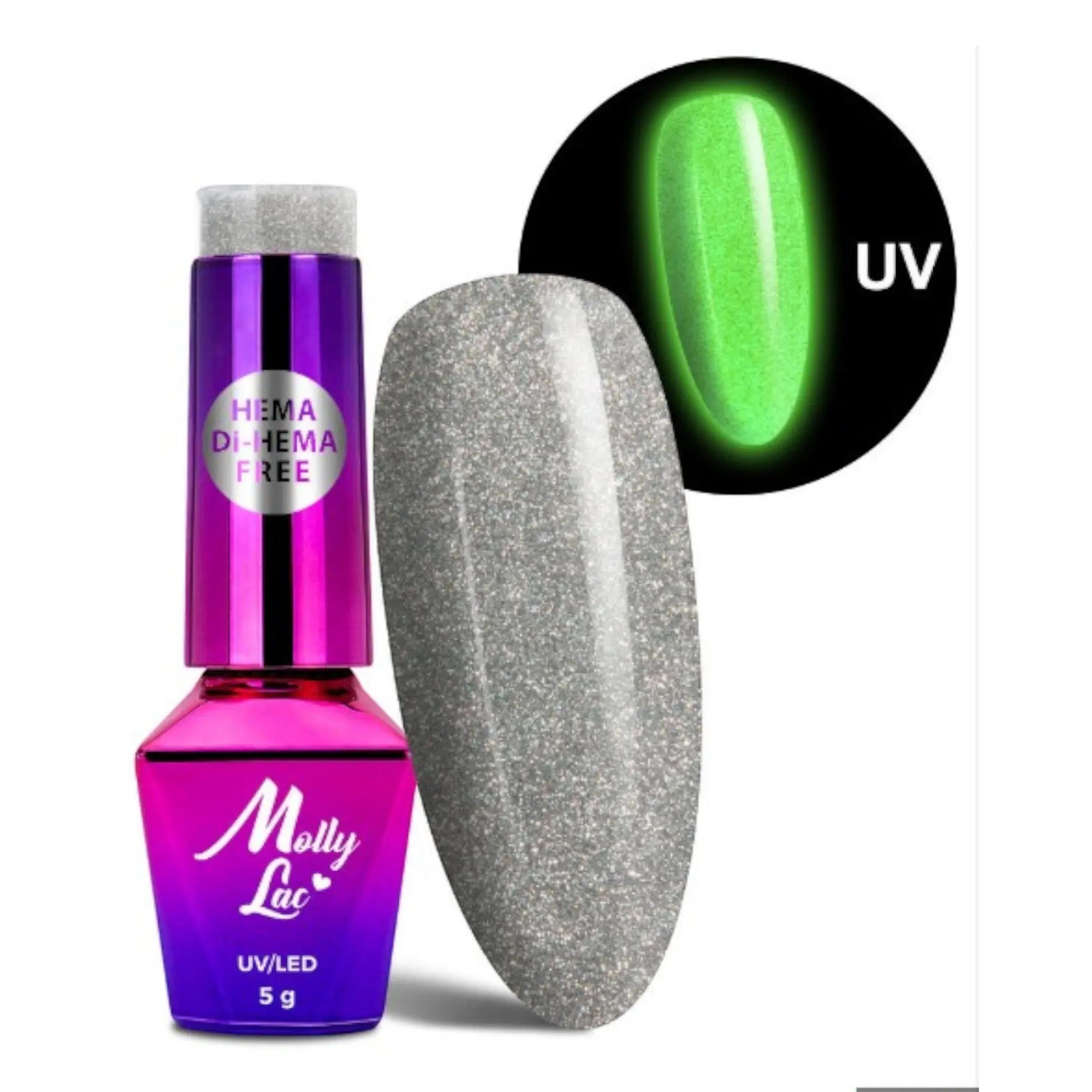 Vernis Semi Permanent Molly Lac 5ml -  Glow in the Dark 676 OCIBEL