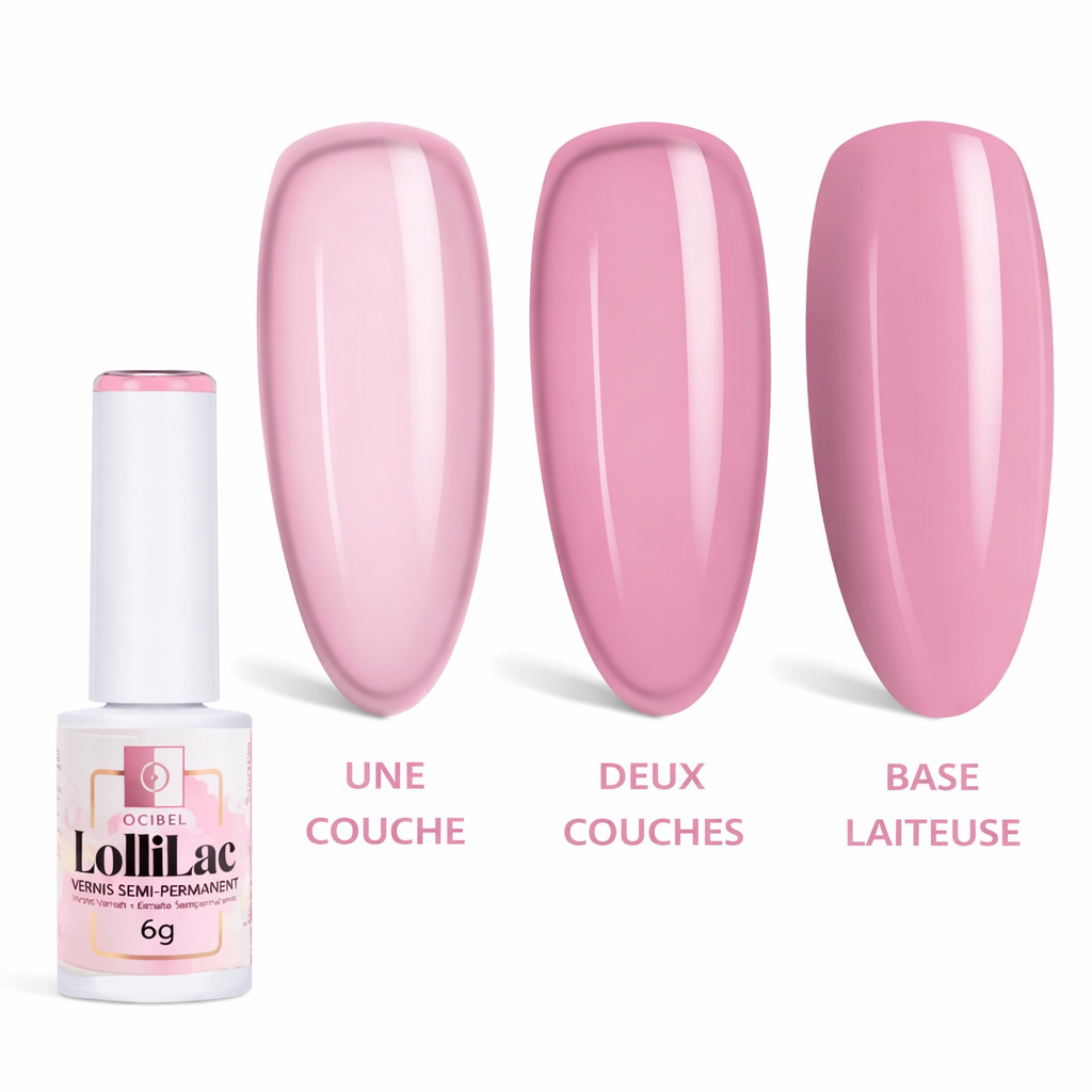 Vernis Semi Permanent UV / LED - Soft Rose Milk 6g OCIBEL